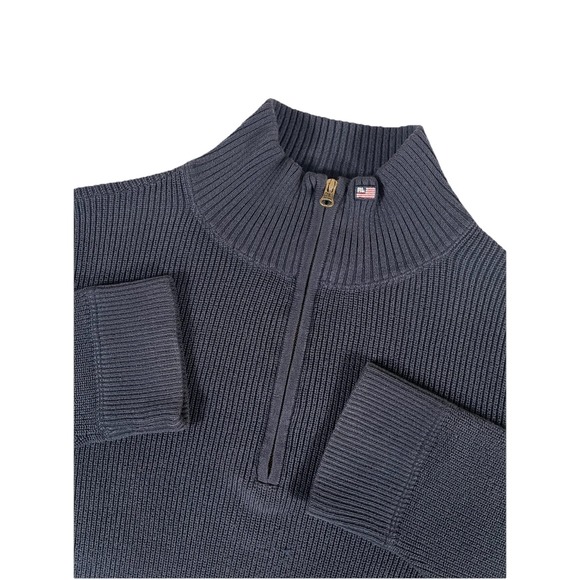 Polo Ralph Lauren Other - Polo Jeans Company Ralph Lauren Blue Ribbed Heavy Cotton Quarter Zip Sweater XXL